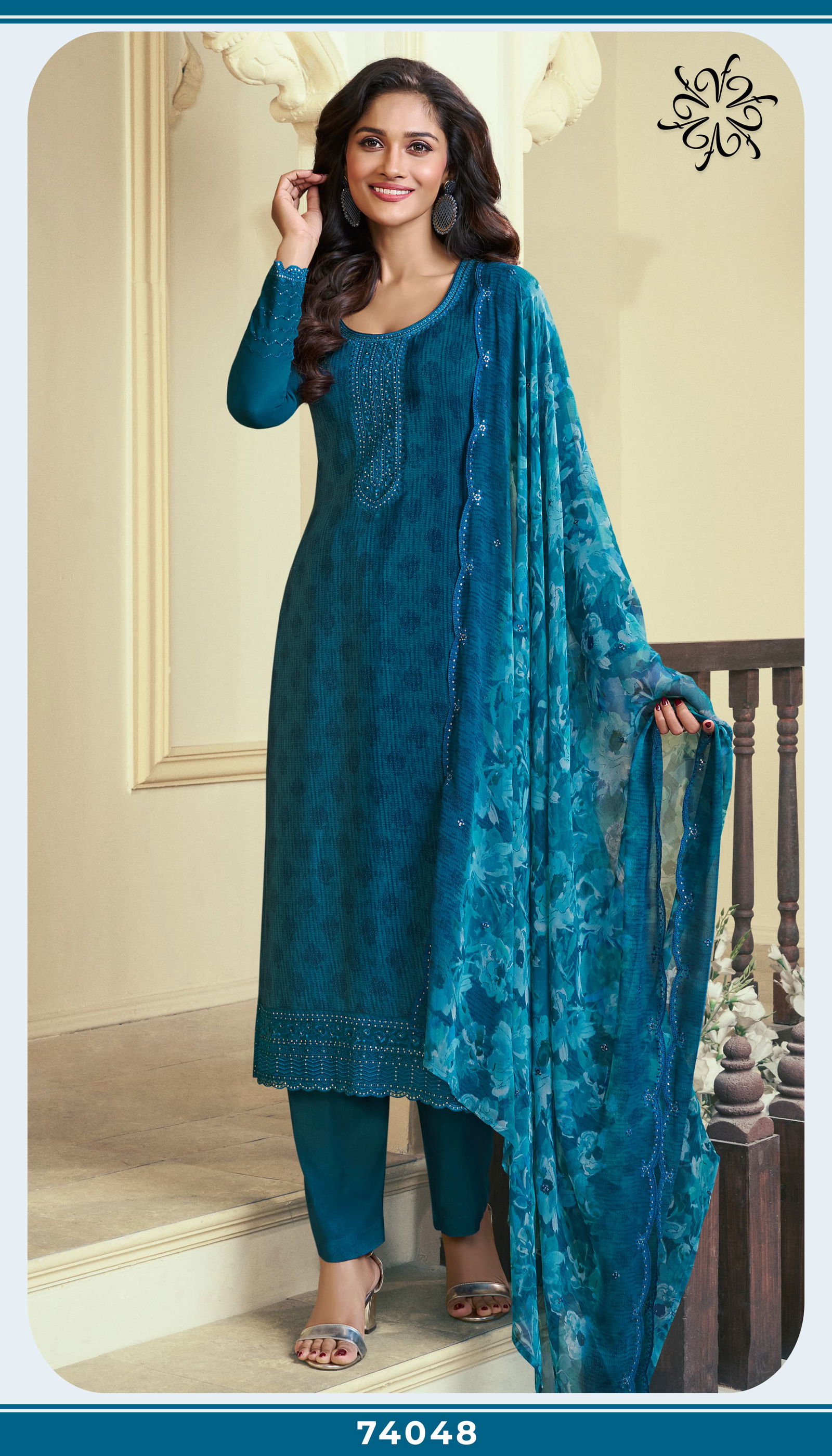 Silkina Royal Crepe 47 By Vinay Embroidery Designer Salwar Kameez Online Wholesale